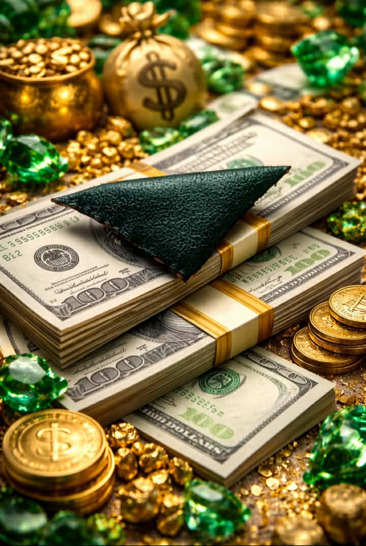 Зелена муска за пари и изобилие